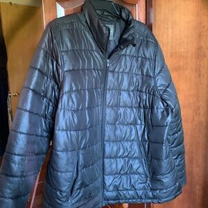 Tek Gear Black zip puffy jacket